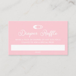 Modern minimal Rosa, nedgång Raffle Biljett Tilläggskort