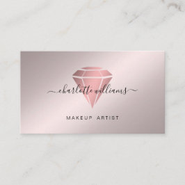 Modern minimal Rosegold Diamant Salon Visitkort