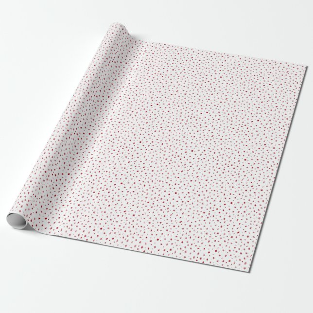 Modern Minimal Rustik Röd Snö Jul Presentpapper (Utrullad)