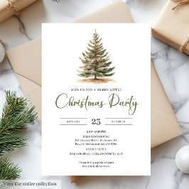Modern Minimal Sage Beige Christmas Party  Inbjudningar