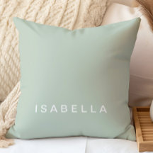 Modern Minimal Sage Grönt Personlig Namn