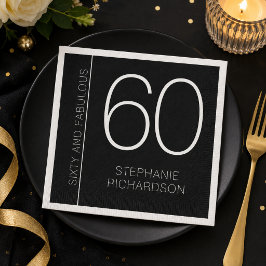 Modern Minimal Sextio och Fantastisk 60-årsdag Pappersservett