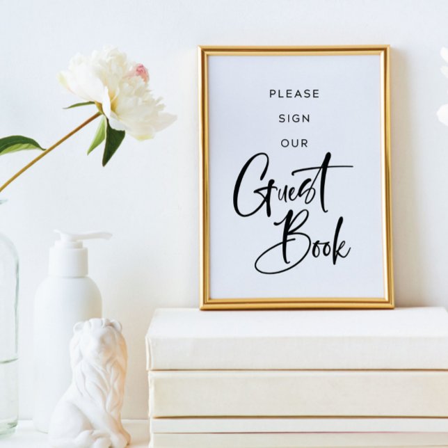 Modern minimal signering av gästbokens signatur poster (Skapare uppladdad)