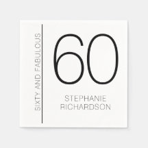 Modern Minimal Sixty and Fabulous 60th Birthday