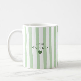 Modern Minimal Skräddarsydd Faster Namn Grön Randi Kaffemugg