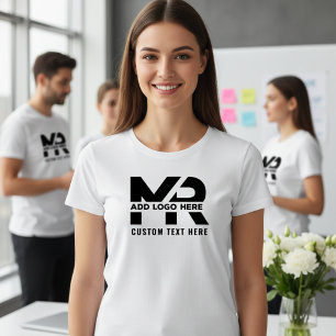 Modern Minimal Skräddarsydd Logotyp för Företag Br T Shirt