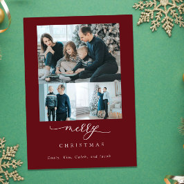 Modern minimal skript 3 Photo God jul Red