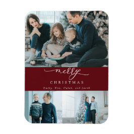 Modern minimal skript 3 Photo God jul Red Magnet