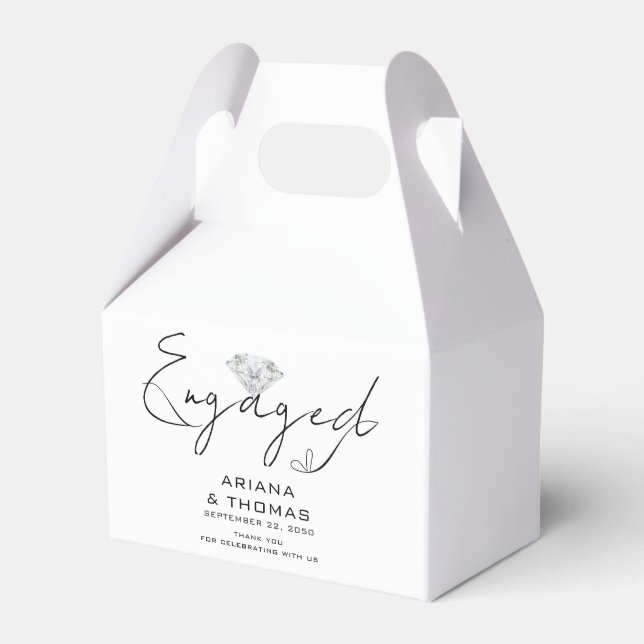 Modern Minimal Skript Engagemangsfest Presentaskar (Framsidan Sidan)