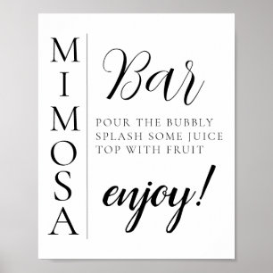Modern Minimal Skript Mimosa Bar Skylt