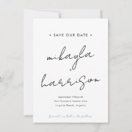 Modern Minimal skriptfoto Spara datum