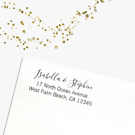 Modern minimal skriptReturadress Par Stämpel