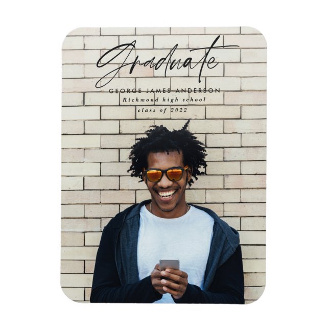 Modern minimal skripttypgrafi studenten magnet (Vertikal)