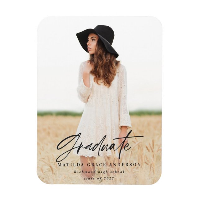 Modern minimal skripttypgrafi studenten magnet (Vertikal)