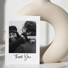 Modern minimal skripttypografi Bröllop Tack Kort