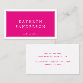 MODERN MINIMAL snyggt gräns mörk rosa vit typ Visitkort