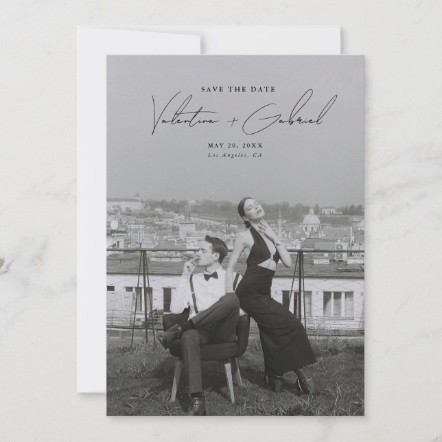 Modern minimal Spara datuminbjudan Inbjudningar (Framsida)