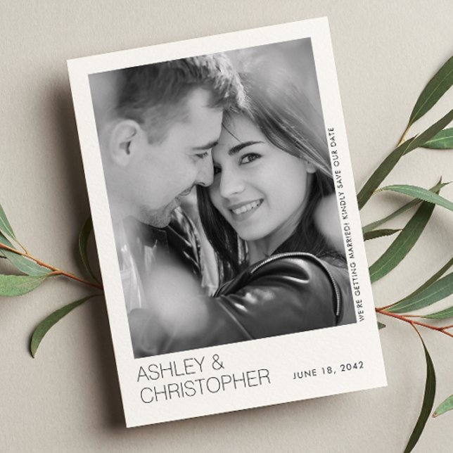 Modern minimal Spara i Bröllop - det aktuella BW-f Datumet (Skapare uppladdad)