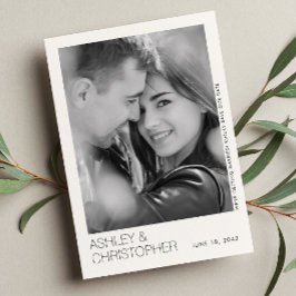 Modern minimal Spara i Bröllop - det aktuella BW-f Spara Datumet