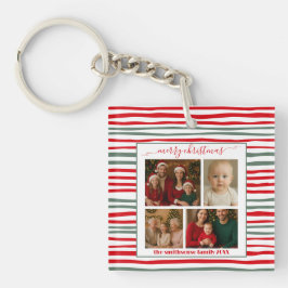 Modern Minimal Stripe family Photo Christmas gift