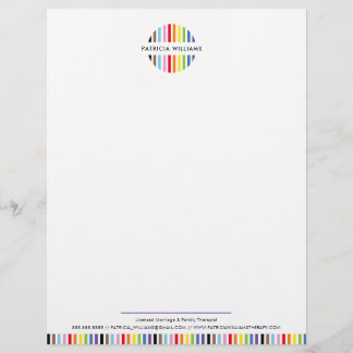 MODERN MINIMAL stripe logo rainbow pride LGBTQ Brevhuvud