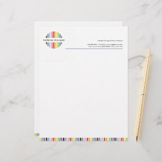 MODERN MINIMAL stripe logo rainbow pride LGBTQ Brevhuvud