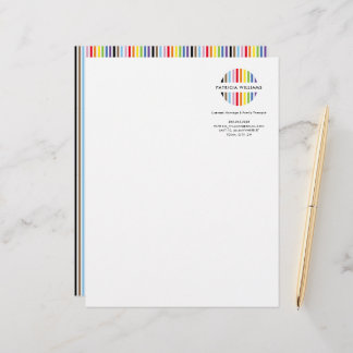 MODERN MINIMAL stripe logo rainbow pride LGBTQ Brevhuvud