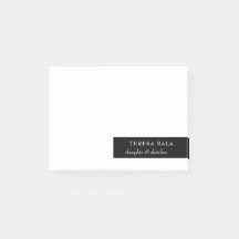 Modern Minimal | Stylish Svart och Vitt Anteckning