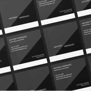 Modern Minimal Svart Fyrkantig Företagskort Fyrkantigt Visitkort