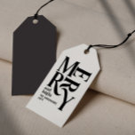 Modern, minimal, svart gräddvit presentetikett<br><div class="desc">Budgeterad Modern,  minimal traditionell återtro-vintage,  grafisk typografi,  naturlig kräm och svart god jul helgdag tack vare märkrn. En del av en fet roligt helgdag-samling.</div>