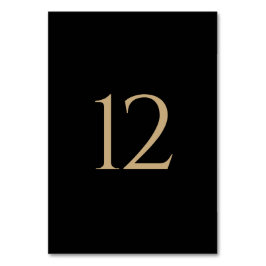 Modern minimal svart Guld Bröllop Bordsnummer