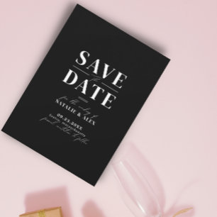 Modern minimal svart monogram-webbplats QR-kod Spara Datumet