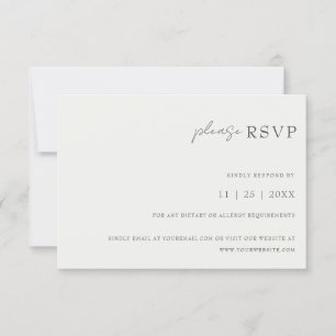 Modern minimal svart och vit typografi Bröllop OSA Kort