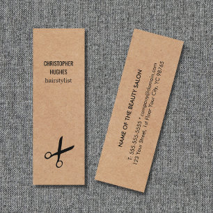 Modern Minimal Svart Sax Kraftpapper Hår Mini Visitkort