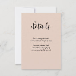 Modern Minimal Svart Typ VALFRI FÄRG Detaljer OSA Kort