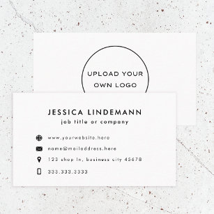 Modern minimal svartvit Anpassningsbar Logotyp Visitkort