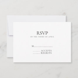 Modern Minimal svartvit monogram Bröllop OSA Kort