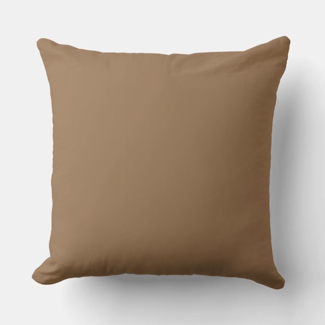 Modern Minimal Tan Brown Solid Färg Kudde (Framsida)