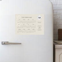 Modern minimal Taupe-affärskalender 2025