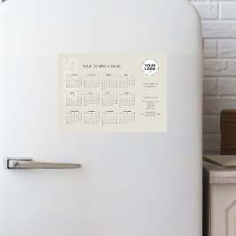 Modern minimal Taupe-affärskalender 2025