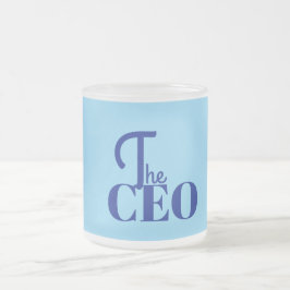 Modern Minimal The CEO Blue Frostad Glasmugg