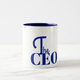 Modern Minimal The CEO Blue Två-Tonad Mugg