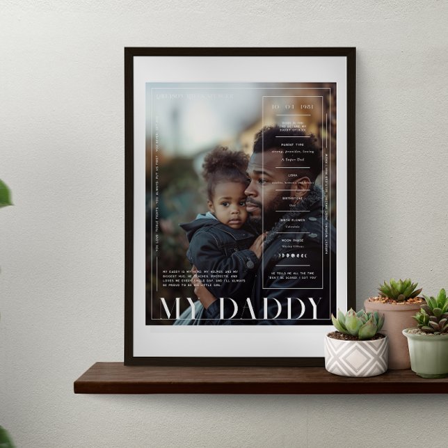 Modern Minimal Tidskriftsomslag | Min Pappa Poster (Skapare uppladdad)
