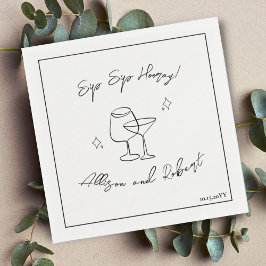 Modern minimal Trendig Cocktail Sip Hooray Pappersservett