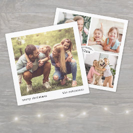 Modern Minimal Typewriter-julfotopassage Julkort