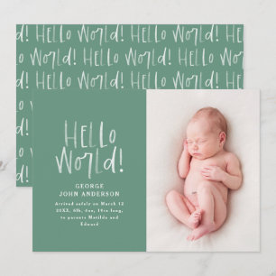 Modern minimal typografi av chicen grönt foto föde meddelande
