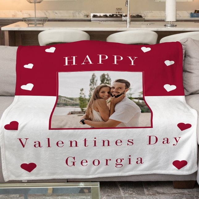 Modern minimal typografi av valentines day fleecefilt (Skapare uppladdad)