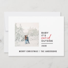 Modern minimal typografi, baby, är ett levande fot julkort