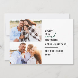 Modern minimal typografi, baby, är ett levande fot julkort