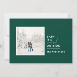 Modern minimal typografi, baby, är ett levande fot julkort